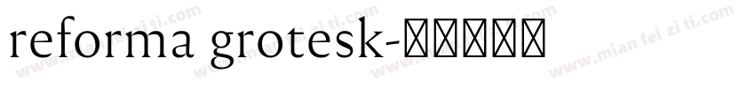 reforma grotesk字体转换